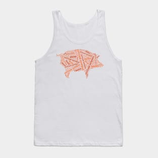 Civilized Caveman - Pig Outline Light Shirts Tank Top